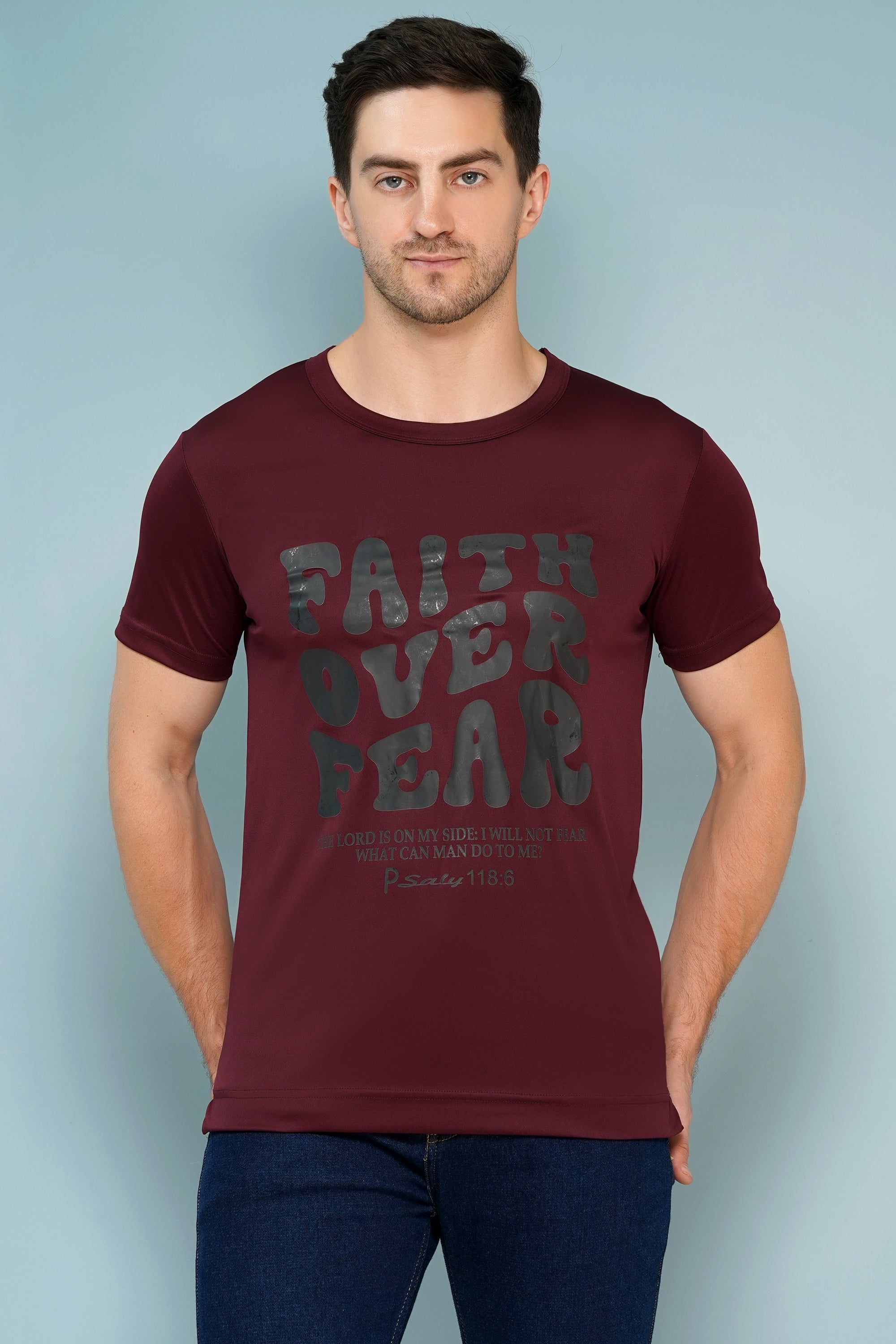 Brillco Men’s “Faith Over Fear” Inspirational Graphic Tee