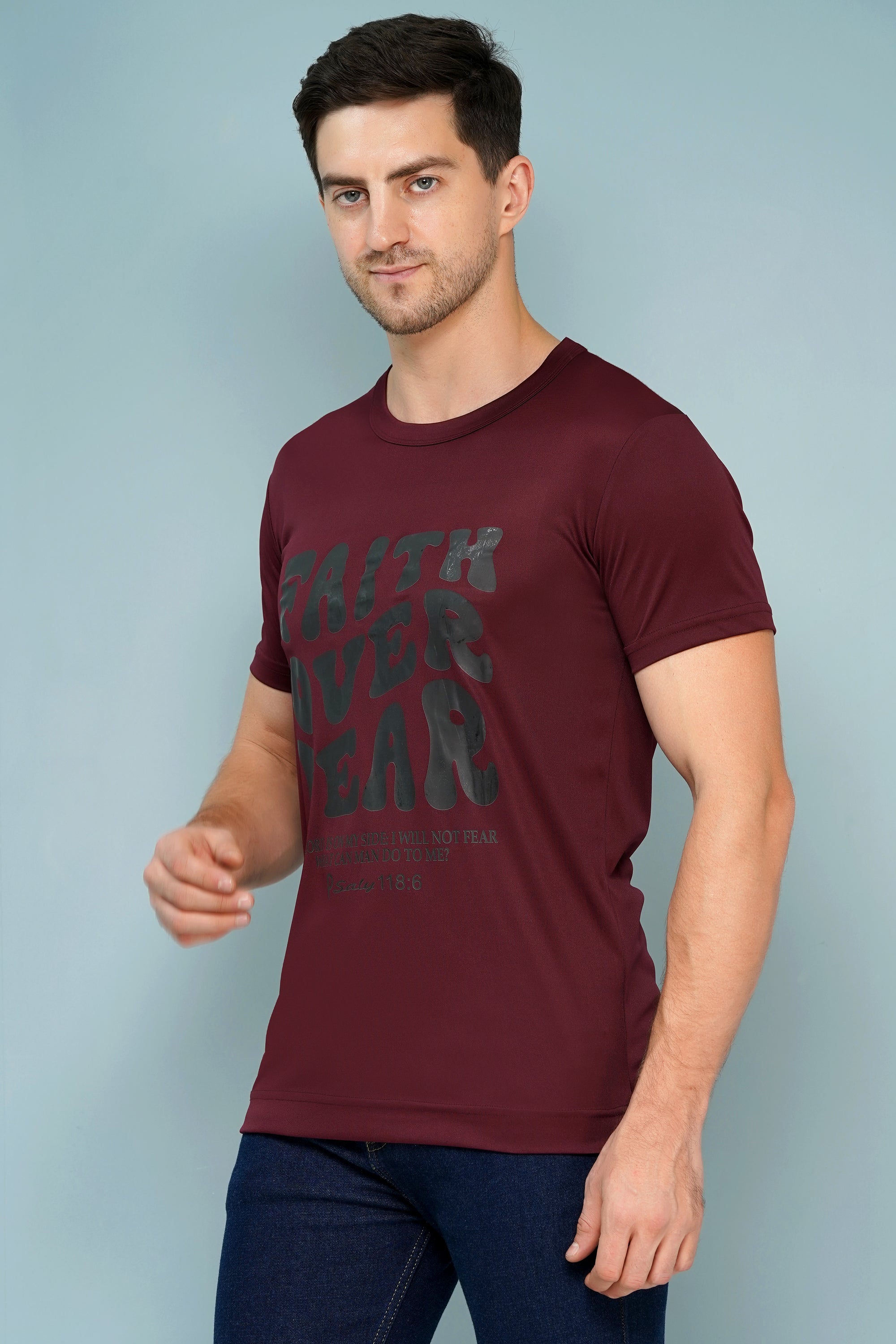 Brillco Men’s “Faith Over Fear” Inspirational Graphic Tee