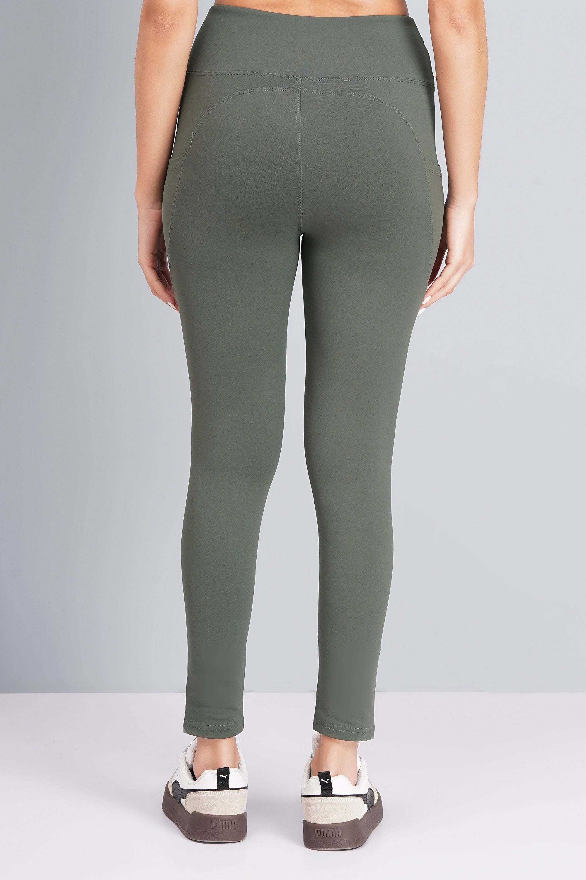 High-Rise Ankle-Length Tights with D Pocket – Brillco