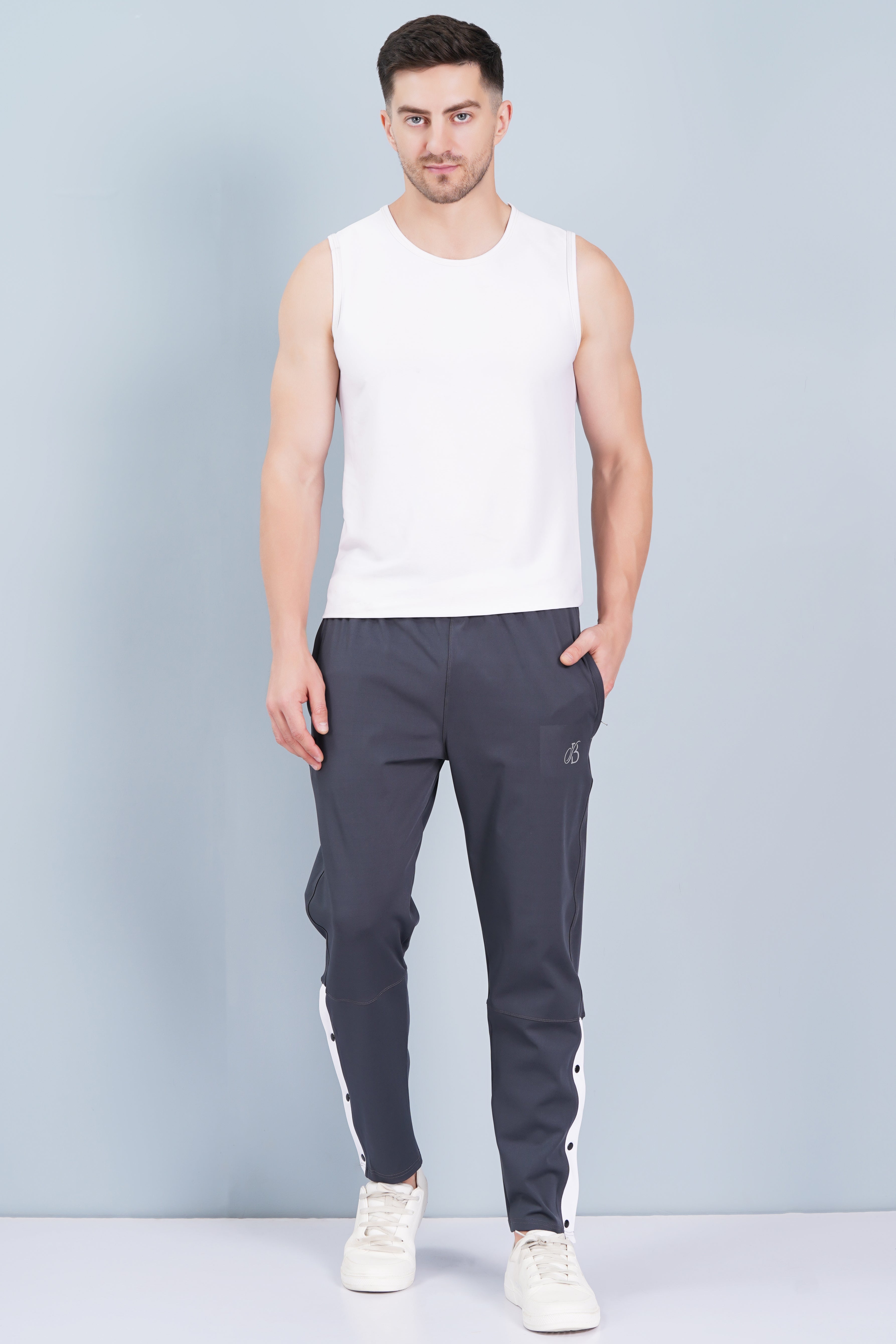 Men's Snap Button Fit Track Pant