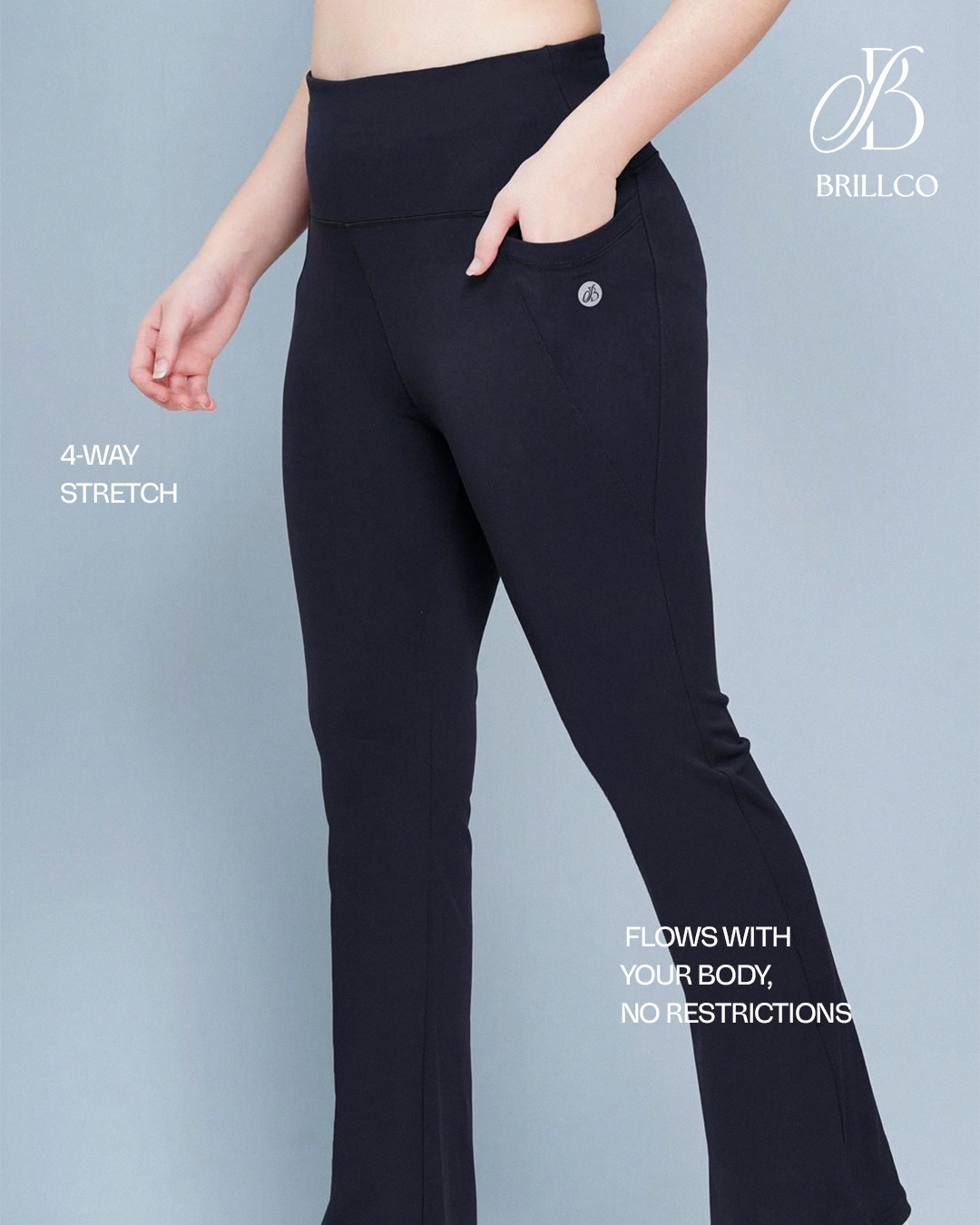 Brillco Women’s 4-Way Stretch Flare Fit Pants